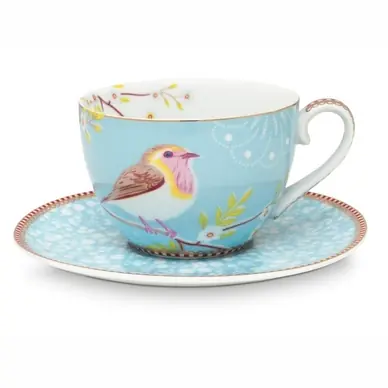 Tasse à Café Pip Studio Early Bird Blue 280 ml (Lot de 2) Bon Marché